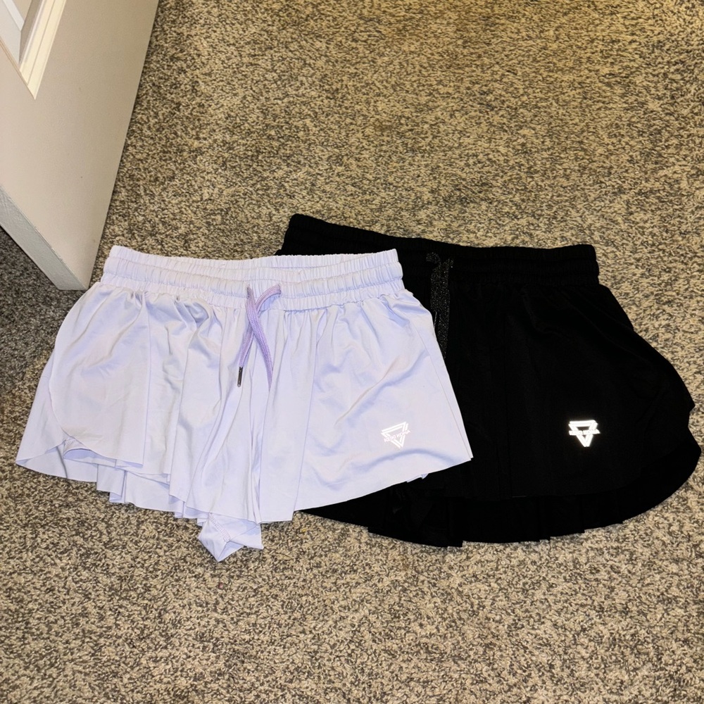 Keiki Kona Athletic Shorts - Black (XL) and Light Purple (L)
